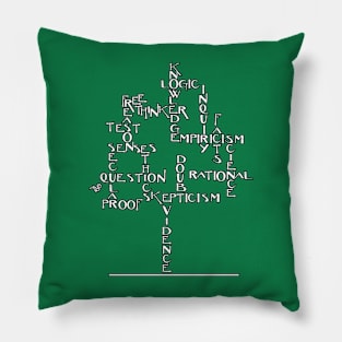 Free Thinker Tree (white) by Tai's Tees Pillow