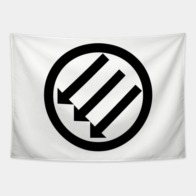 ANTIFA Post-WWII anti-fascism Anti-Fascist Action Anti-racism symbol black Tapestry by vlada123