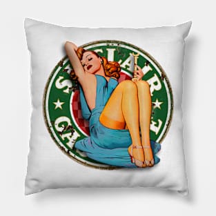 Ms Sinclair Pin Up Girl - Holding Wrench Pillow