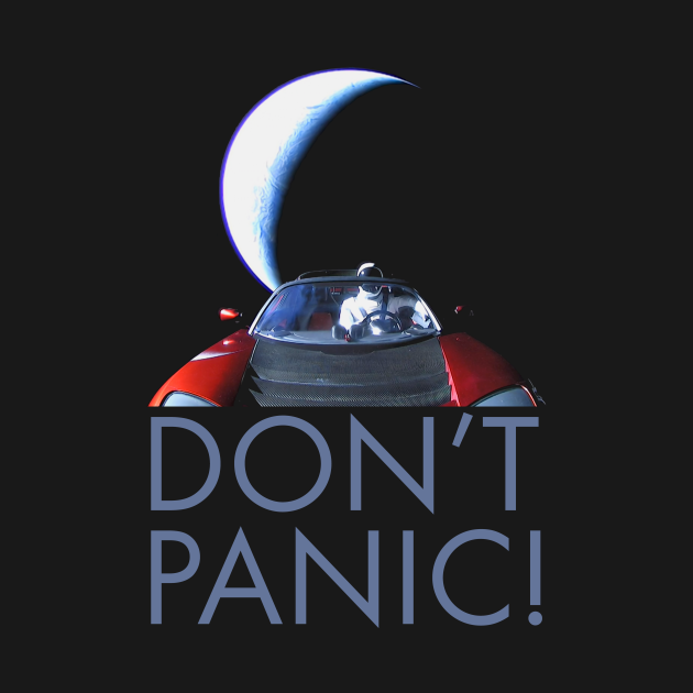 Starman Dont Panic Spacex Tank Top Teepublic 7981