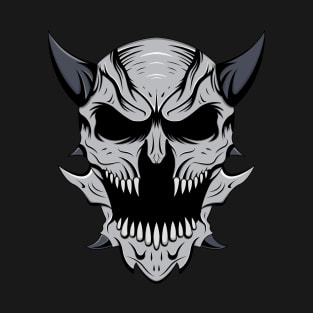 Angry Horned Skull Demon T-Shirt