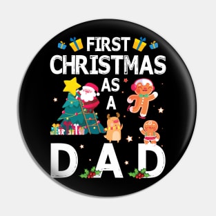 First Christmas As A Dad Merry Xmas Noel Day Father Pin