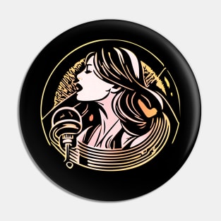 Female Singer Pin