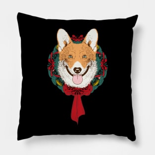 Christmas Corgi Pillow