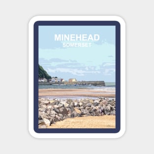 Minehead Somerset. Minehead Travel location poster Magnet