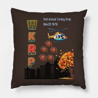 Wkrp turkey drop Pillow