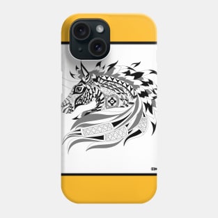 white magical unicorn horses pattern wallpaper Phone Case