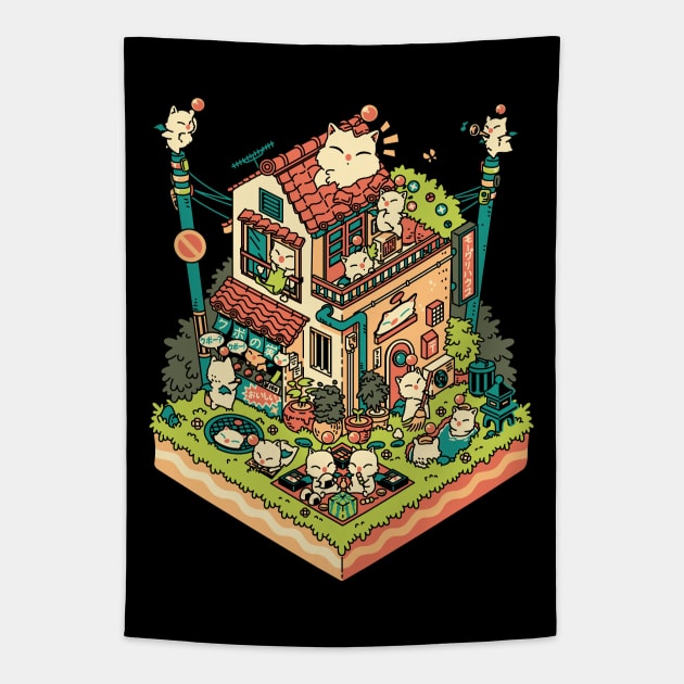 Kupo House Tapestry by Pixeleyebat