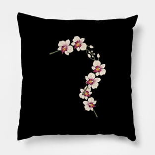 Orchid Wildflower Flora Bloom Blossom Vintage Pillow