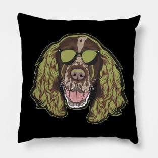 Neon English Springer Spaniel Splash for Dog Lovers Pillow