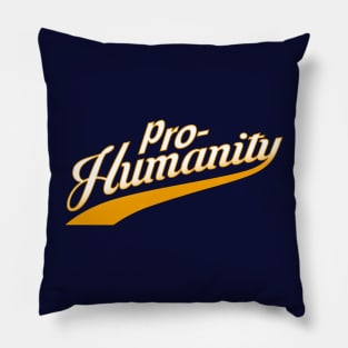 Pro-Humanity Anti-AI Political I Love The Humans Meme Slogan Pillow