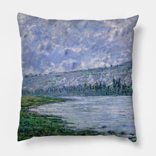 The Seine at Vetheuil by Claude Monet Pillow