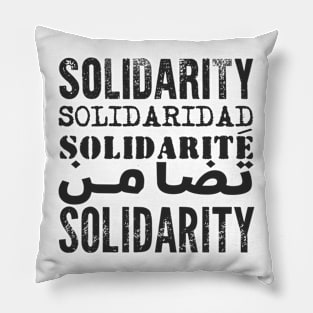 Solidarity, Solidaridad, Solidarite, International Day of Solidarity with Palestine November 29, 2023 Pillow