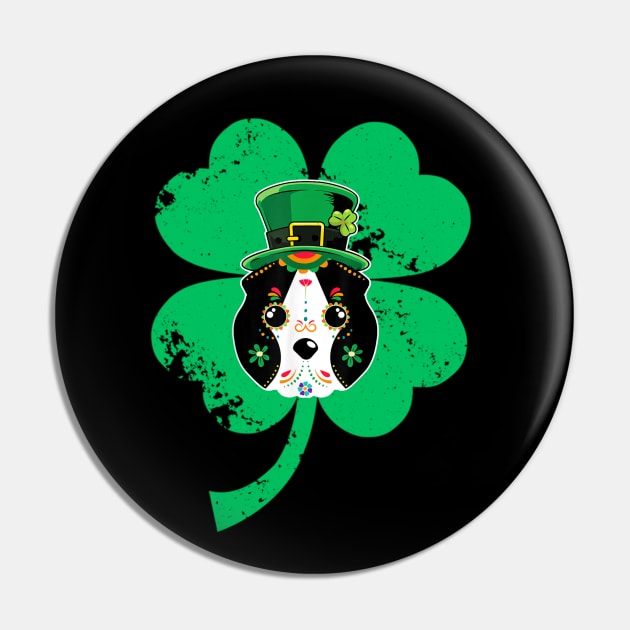 Funny Skull Dog Face St Patrick Day Chow Chow Pin by cedricchungerxc