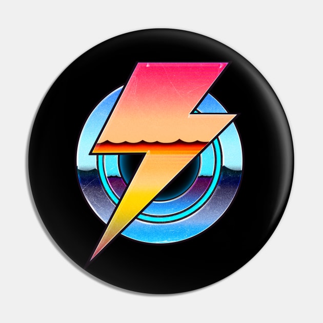 Retro Lightning Pin by Kiboune