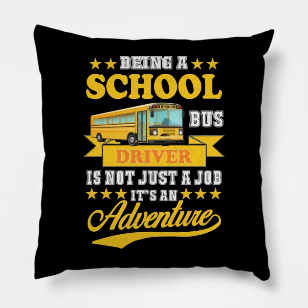 School Bus Driver Pillow by Bananagreen
