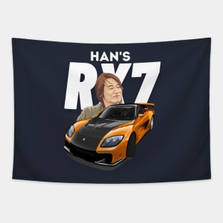 Han's rx7 Tokyo Drift Tapestry