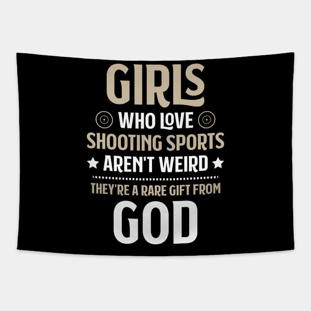 Shooting Sports Gun Range Gun Club Girls Gift Tapestry by Krautshirts