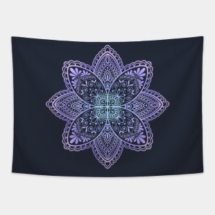 Playful Mandala in Purple Tapestry