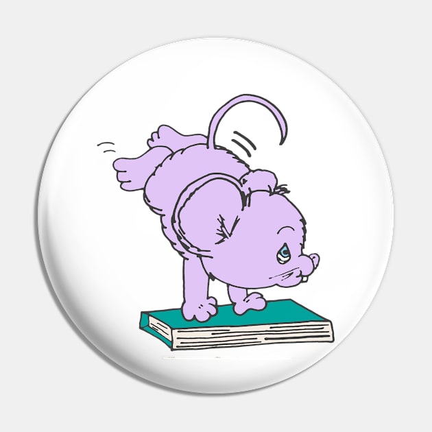 Library Mouse Pin by alexbookpages