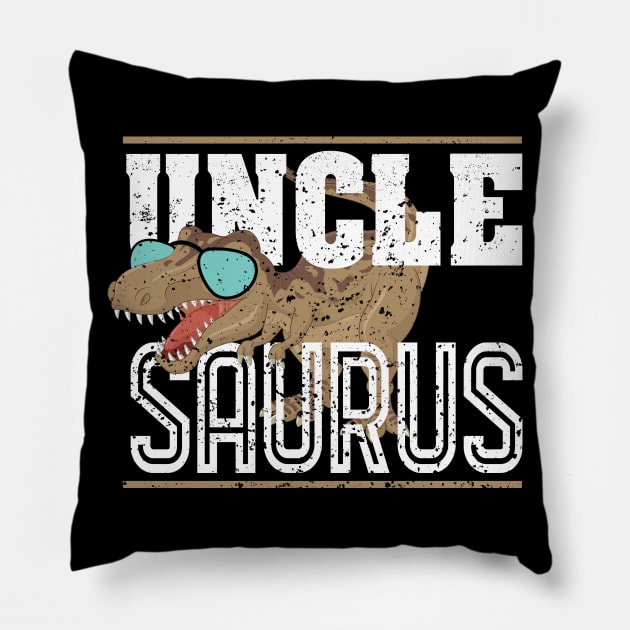 'Uncle Saurus Dinosaur' Hilarous Uncle Gift Pillow by ourwackyhome