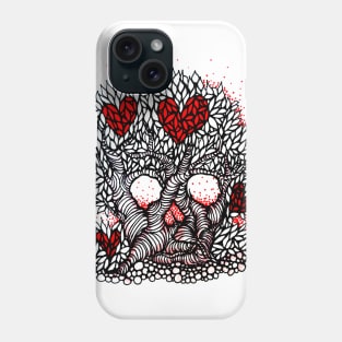 Skull heart-tree Phone Case