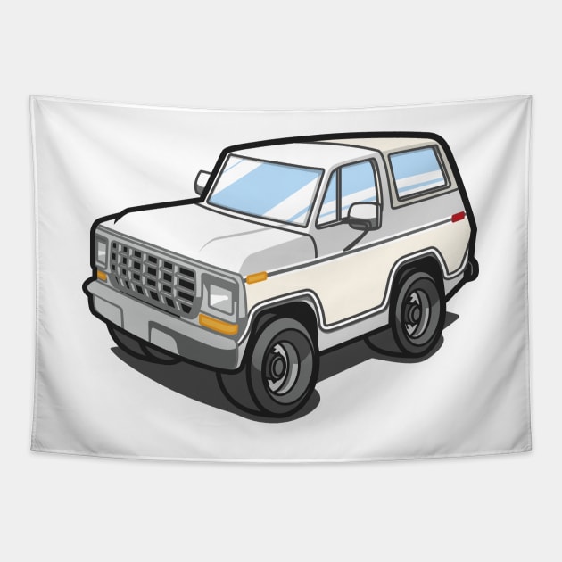 Color Me Outer (Bronco) Tapestry by jepegdesign