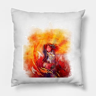 Summer - Death Must Die (Watercolor) Pillow