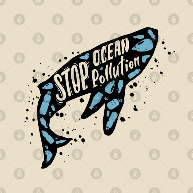 Whale Stop Ocean Pollution by Mako Design 