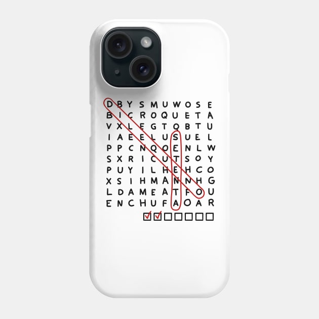 Word search game cuban salsa Phone Case by bailopinto