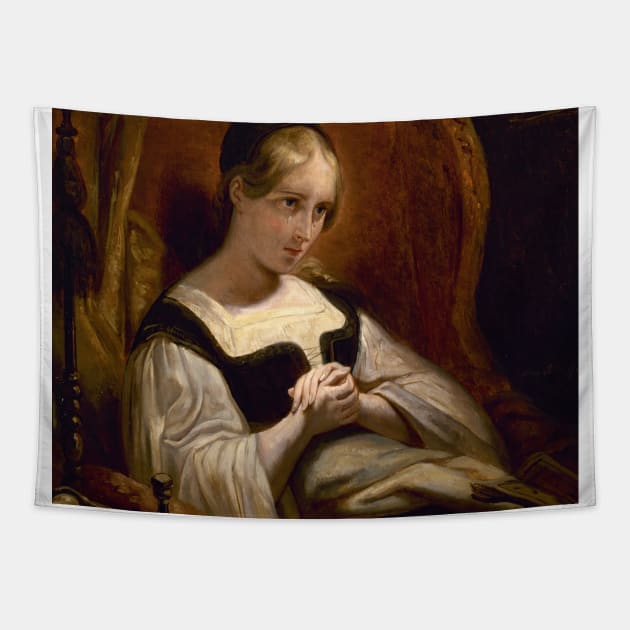 Marguerite au Rouet by Ary Scheffer Tapestry by Classic Art Stall