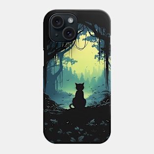 Cat In Enchanted Forest Phone Case