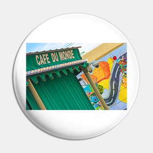 Cafe Du Monde and Mural - New Orleans Pin