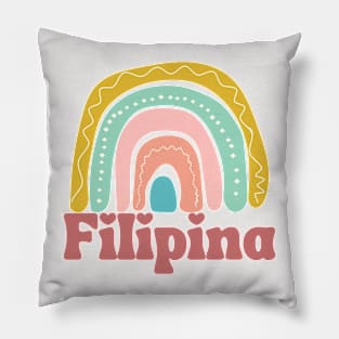 Pinoy Filipina Wife Girlfriend w/ cute Rainbow Pillow