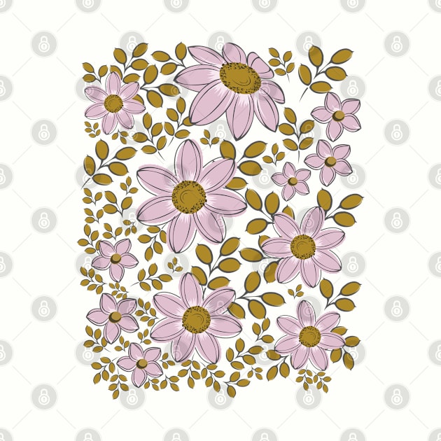 vintage flower pattern by kourai