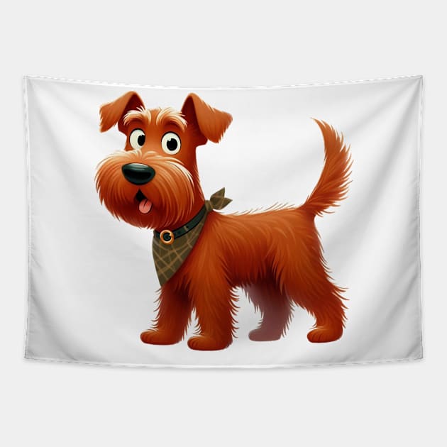 Cute Irish Terrier Tapestry by Dmytro