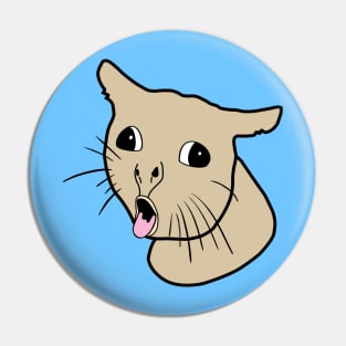 Coughing Cat Meme Pin