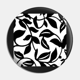 LEAVES AND VINES IN BLACK AND WHITE PATTERN Pin