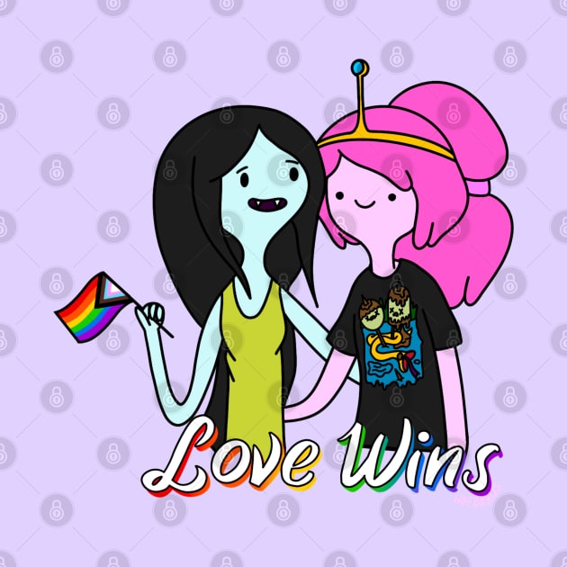 Princess Bubblegum & Marceline Love Wins by HofDraws