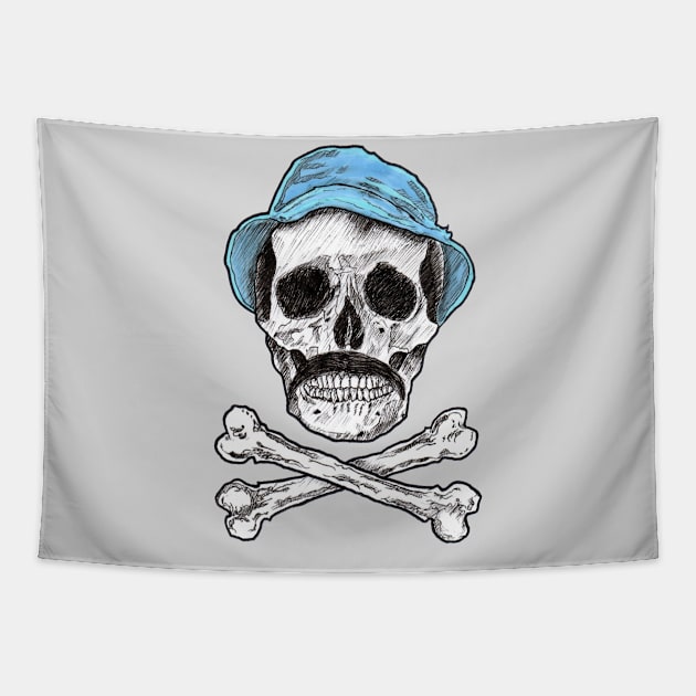 Danger Skull Tapestry by debonaart