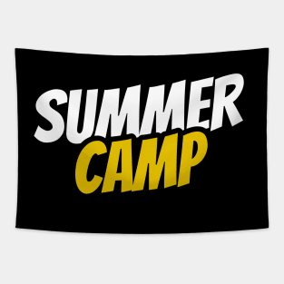 Summer Camp Adventures-Gold and white Tapestry