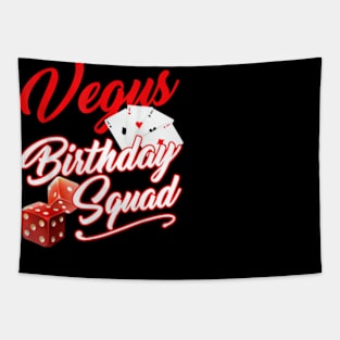 Vegas Birthday Squad Matching Vegas Birthday Party Tapestry