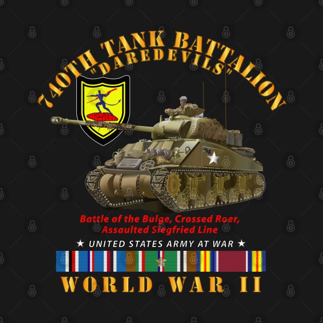 740th Tank Battalion - Daredevils w Tank WWII  EU SVC by twix123844