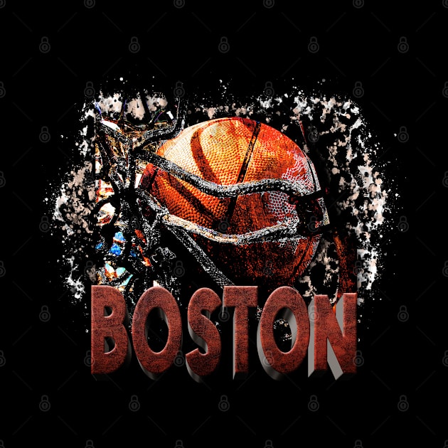 Classic Sports Boston Proud Name Basketball by Irwin Bradtke