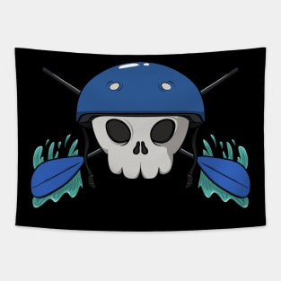 Rafting crew Jolly Roger pirate flag (no caption) Tapestry