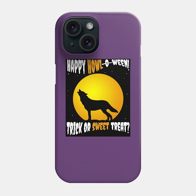 Happy Howl-o-ween! Trick or Sweet Treat? Phone Case by BestWildArt