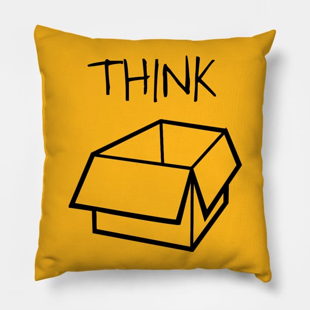 Think Outside The Box Pillow by Girona