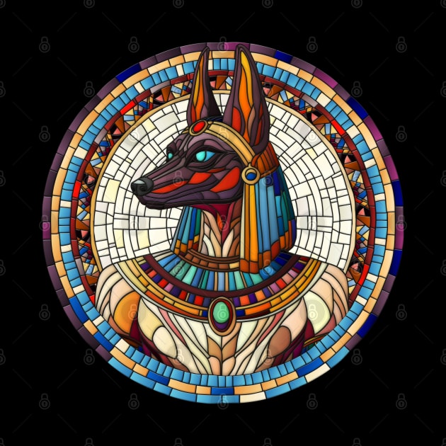 Egyptian Anubis -Mosaic Art by Nartissima