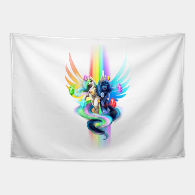 In the name of the rainbow... We shall banish you! Tapestry by slifertheskydragon