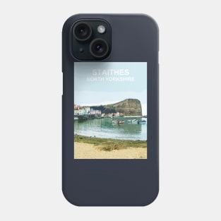 Staithes North Yorkshire. Travel poster Phone Case